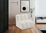 Arc Cream Vegan Leather Straight Chair 101Cream-ST Meridian Furniture