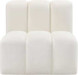 Arc Cream Vegan Leather Straight Chair 101Cream-ST Meridian Furniture