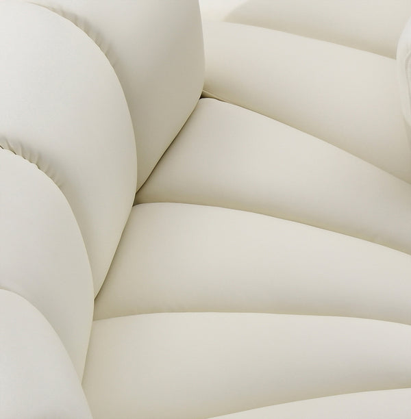 Arc Cream Vegan Leather Straight Chair 101Cream-ST Meridian Furniture
