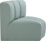 Arc Mint Green Vegan Leather Curved Corner 101Mint-CC Meridian Furniture