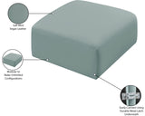 Arc Mint Green Vegan Leather Ottoman 101Mint-Ott Meridian Furniture