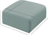 Arc Mint Green Vegan Leather Ottoman 101Mint-Ott Meridian Furniture