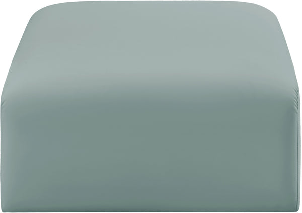 Arc Mint Green Vegan Leather Ottoman 101Mint-Ott Meridian Furniture