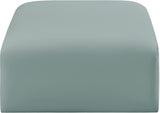 Arc Mint Green Vegan Leather Ottoman 101Mint-Ott Meridian Furniture