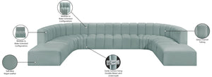 Arc Mint Green Vegan Leather Modular Sofa 101Mint-S10A Meridian Furniture