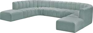Arc Mint Green Vegan Leather Modular Sofa 101Mint-S10A Meridian Furniture