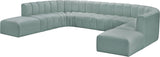 Arc Mint Green Vegan Leather Modular Sofa 101Mint-S10A Meridian Furniture