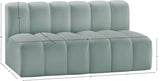 Arc Mint Green Vegan Leather Modular Sofa 101Mint-S2A Meridian Furniture