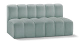 Arc Mint Green Vegan Leather Modular Sofa 101Mint-S2A Meridian Furniture