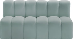 Arc Mint Green Vegan Leather Modular Sofa 101Mint-S2A Meridian Furniture