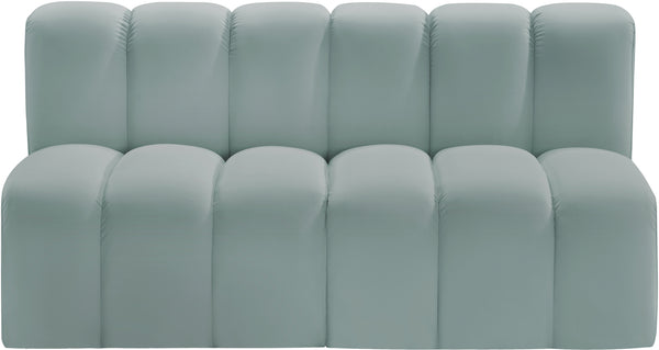 Arc Mint Green Vegan Leather Modular Sofa 101Mint-S2A Meridian Furniture
