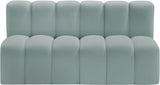 Arc Mint Green Vegan Leather Modular Sofa 101Mint-S2A Meridian Furniture