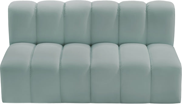 Arc Mint Green Vegan Leather Modular Sofa 101Mint-S2A Meridian Furniture
