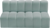 Arc Mint Green Vegan Leather Modular Sofa 101Mint-S2A Meridian Furniture