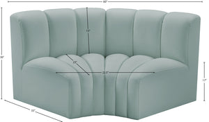 Arc Mint Green Vegan Leather Modular Sofa 101Mint-S2B Meridian Furniture