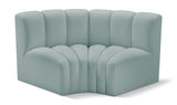 Arc Mint Green Vegan Leather Modular Sofa 101Mint-S2B Meridian Furniture