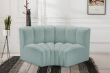 Arc Mint Green Vegan Leather Modular Sofa 101Mint-S2B Meridian Furniture