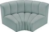 Arc Mint Green Vegan Leather Modular Sofa 101Mint-S2B Meridian Furniture