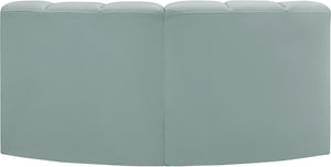 Arc Mint Green Vegan Leather Modular Sofa 101Mint-S2B Meridian Furniture
