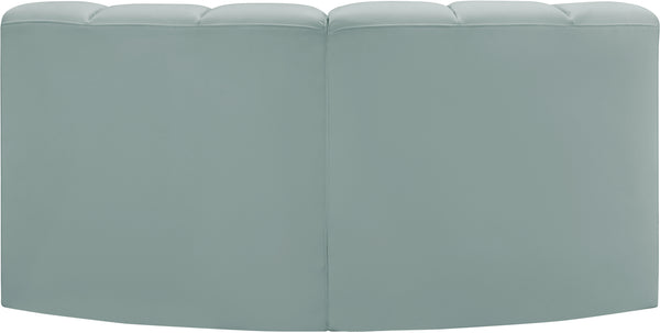 Arc Mint Green Vegan Leather Modular Sofa 101Mint-S2B Meridian Furniture