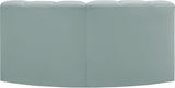 Arc Mint Green Vegan Leather Modular Sofa 101Mint-S2B Meridian Furniture