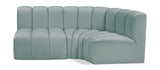 Arc Mint Green Vegan Leather Modular Sofa 101Mint-S3A Meridian Furniture