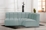 Arc Mint Green Vegan Leather Modular Sofa 101Mint-S3A Meridian Furniture