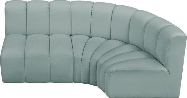 Arc Mint Green Vegan Leather Modular Sofa 101Mint-S3A Meridian Furniture