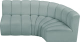 Arc Mint Green Vegan Leather Modular Sofa 101Mint-S3A Meridian Furniture