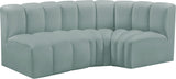 Arc Mint Green Vegan Leather Modular Sofa 101Mint-S3A Meridian Furniture