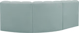 Arc Mint Green Vegan Leather Modular Sofa 101Mint-S3A Meridian Furniture