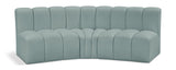 Arc Mint Green Vegan Leather Modular Sofa 101Mint-S3B Meridian Furniture