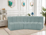 Arc Mint Green Vegan Leather Modular Sofa 101Mint-S3B Meridian Furniture