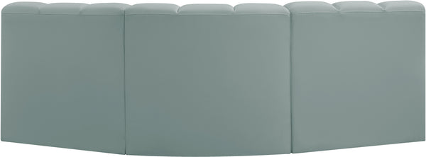 Arc Mint Green Vegan Leather Modular Sofa 101Mint-S3B Meridian Furniture