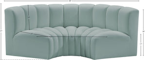 Arc Mint Green Vegan Leather Modular Sofa 101Mint-S3C Meridian Furniture