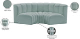 Arc Mint Green Vegan Leather Modular Sofa 101Mint-S3C Meridian Furniture