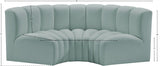 Arc Mint Green Vegan Leather Modular Sofa 101Mint-S3C Meridian Furniture