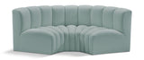 Arc Mint Green Vegan Leather Modular Sofa 101Mint-S3C Meridian Furniture