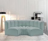 Arc Mint Green Vegan Leather Modular Sofa 101Mint-S3C Meridian Furniture