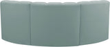 Arc Mint Green Vegan Leather Modular Sofa 101Mint-S3C Meridian Furniture