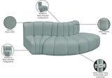 Arc Mint Green Vegan Leather Modular Sofa 101Mint-S3E Meridian Furniture