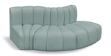 Arc Mint Green Vegan Leather Modular Sofa 101Mint-S3E Meridian Furniture