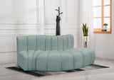 Arc Mint Green Vegan Leather Modular Sofa 101Mint-S3E Meridian Furniture