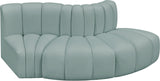 Arc Mint Green Vegan Leather Modular Sofa 101Mint-S3E Meridian Furniture