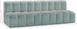 Arc Mint Green Vegan Leather Modular Sofa 101Mint-S3F Meridian Furniture