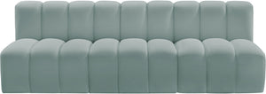 Arc Mint Green Vegan Leather Modular Sofa 101Mint-S3F Meridian Furniture