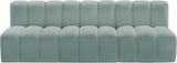 Arc Mint Green Vegan Leather Modular Sofa 101Mint-S3F Meridian Furniture