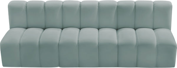 Arc Mint Green Vegan Leather Modular Sofa 101Mint-S3F Meridian Furniture