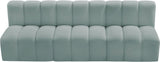 Arc Mint Green Vegan Leather Modular Sofa 101Mint-S3F Meridian Furniture