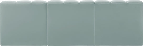 Arc Mint Green Vegan Leather Modular Sofa 101Mint-S3F Meridian Furniture
